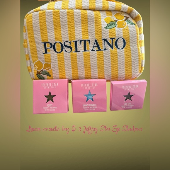 Jeffree Star Other - Jeffree Star Pink Eye Shadow Set with Lemon Bag